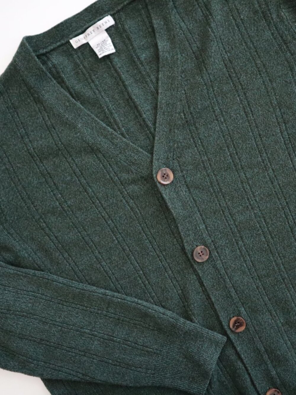 Geoffrey Beene Forest Green Grandpa V-Neck Cardigan | XL